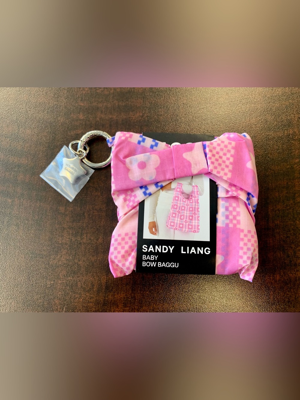 NWT Authentic BAGGU X Sandy Liang 2.0 Baby Bow BAGGU Pink Market Plaid SOLD OUT!